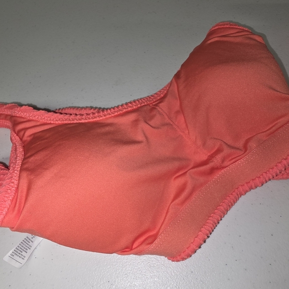 Old Navy Coral Tropics Ribbed High-Waist Hi-Coverage Bikini Set Size M - Picture 15 of 16